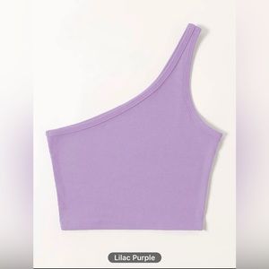 💜 lilac purple women’s crop top from SHEIN size M